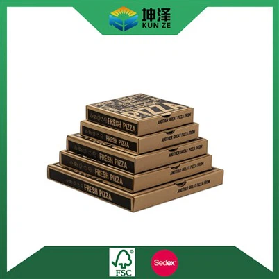 Kotak Piza Coklat Biasa
